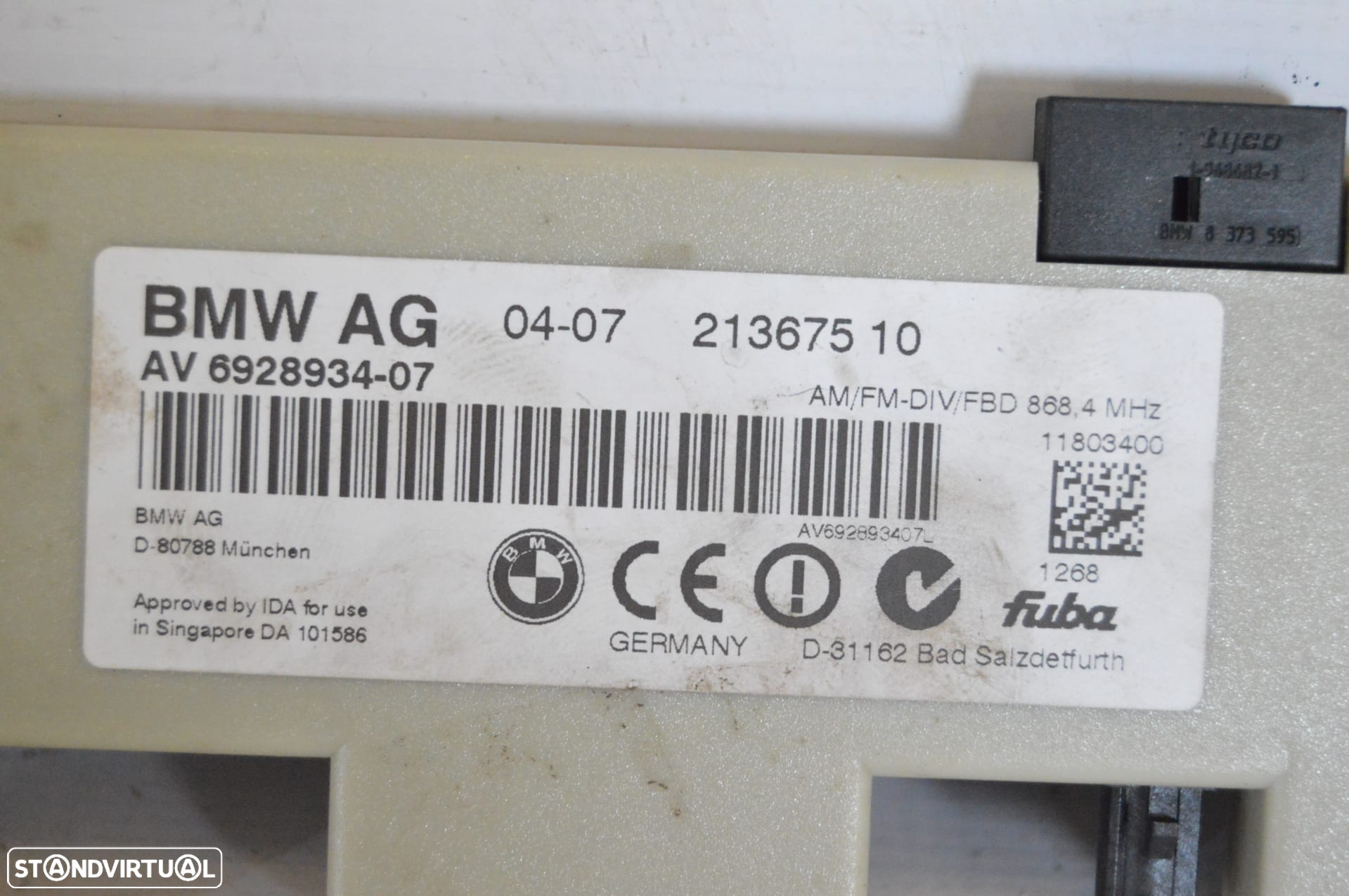 ANTENA AMPLIFICADOR RADIO CENTRALINA MODULO COMANDO 6928934 692893407 213675 21367510 BMW SERIE 3 E90 320D 163CV M47D20 204D4 E91 E92 E93 SERIE 1 E83 E82 E87 - 3