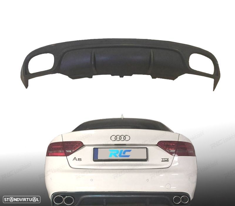 DIFUSOR AUDI A5 COUPE CABRIO 07-11 LOOK DTM RS - 1