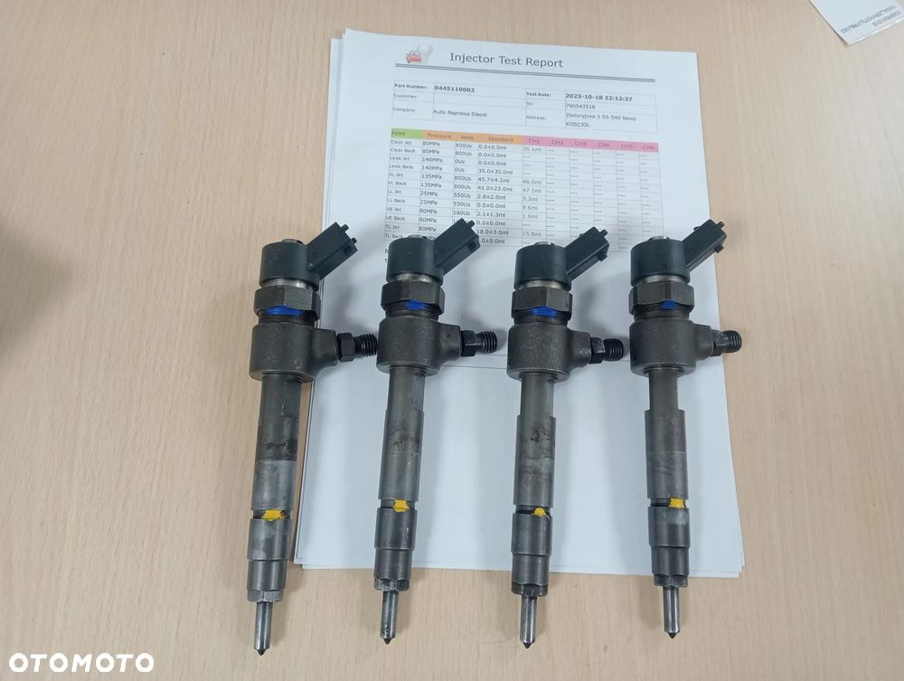 WTRYSK WTRYSKIWACZ BOSCH 0445110002 SPRAWDZONY