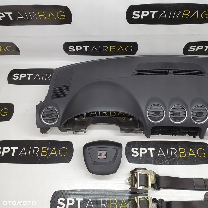 SEAT EXEO DESKA ROZDZIELCZA KONSOLA KOKPIT PULPIT PODUSZKI AIRBAG AIR BAG PASY KIT SET - 2
