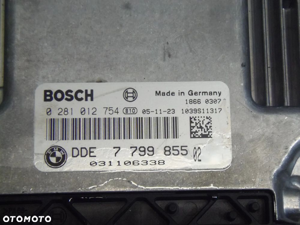 BMW E60 2,0D KOMPUTER STEROWNIK SILNIKA0281012754 779985502 - 2