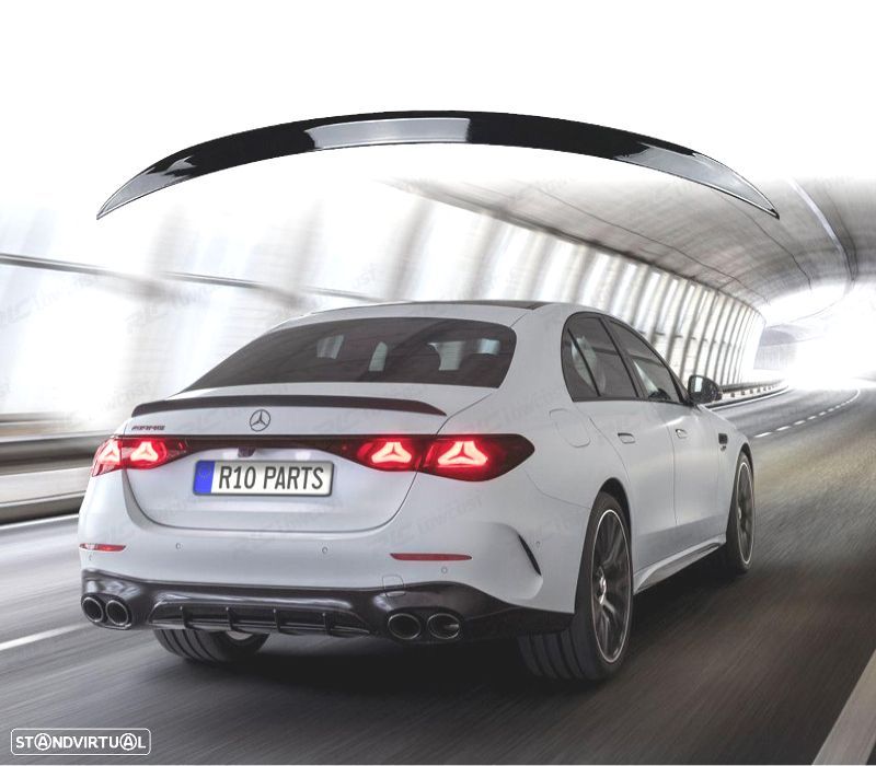 AILERON SPOILER MERCEDES W214 24- LOOK AMG E63S PRETO BRILHANTE - 1