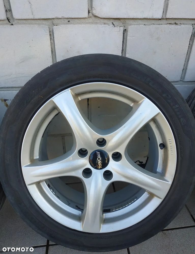 Koła - felgi aluminiowe 8Jx17H2 ET35, opony letnie 225/50/R17 - 4