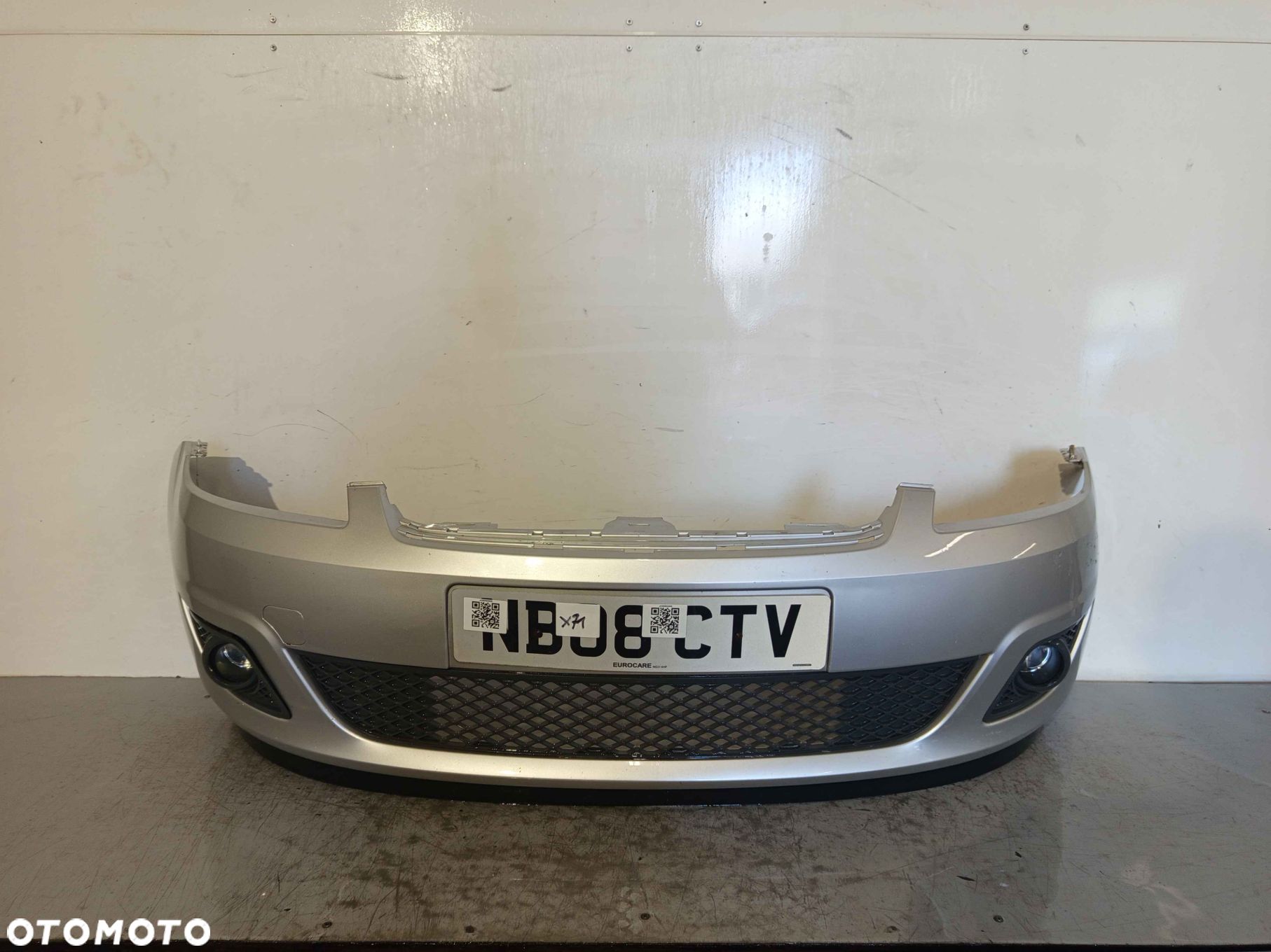 @ ZDERZAK PRZÓD PRZEDNI FORD FIESTA MK.6 6 VI LIFT FL 62 SREBRNY HALOGENY - 1