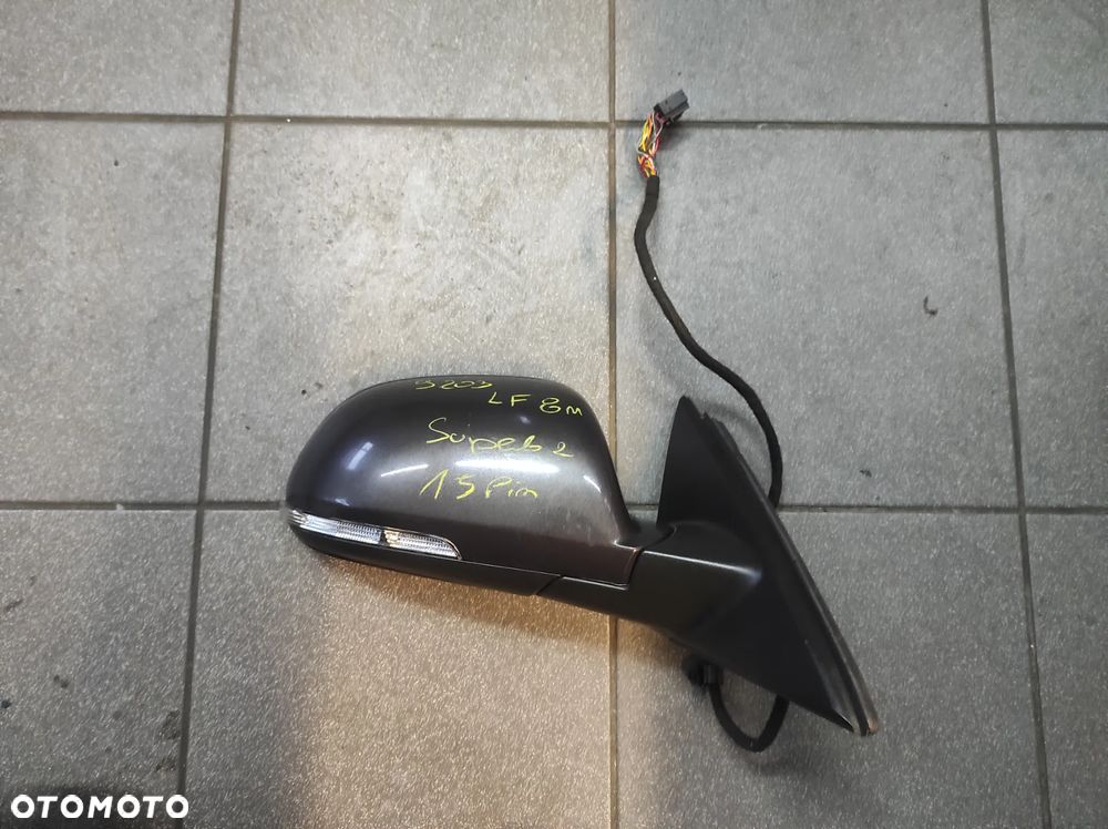 LUSTERKO PRAWE 15 PIN FOTOCHROM SKODA SUPERB 2 LF8M 9203 BRĄZOWE EUROPA WYSYŁKA !!! - 3