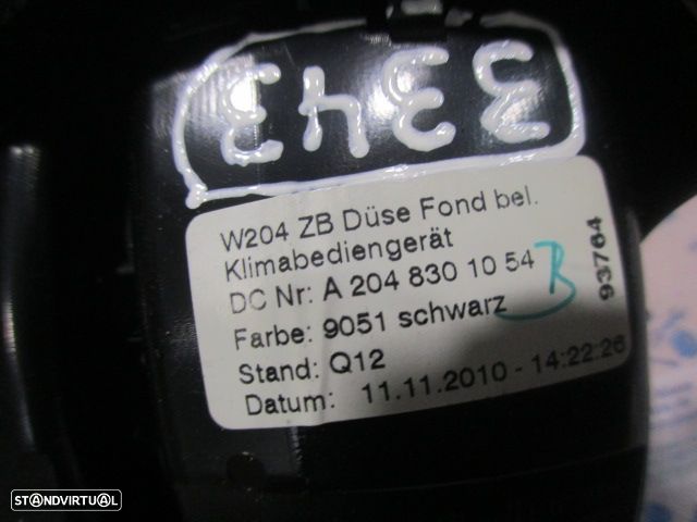Grelha Friso A2048301054 MERCEDES W204 S204 2010 C220cdi 170CV 5P PRETO PAINEL CENTRAL TR GRE DE VENTILAÇÃO - 3