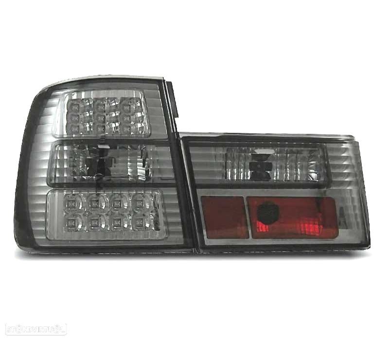 FAROLINS TRASEIROS LED BMW E34 88-95 CROMADO ESCURECIDOS - 2