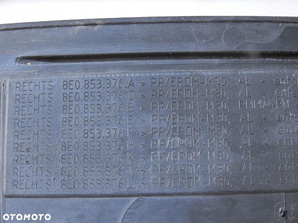 LISTWA NAKŁADKA PROGU PRAWY TYŁ AUDI A4 B7 AVANT 8E0853376A 8E0853376D - 5