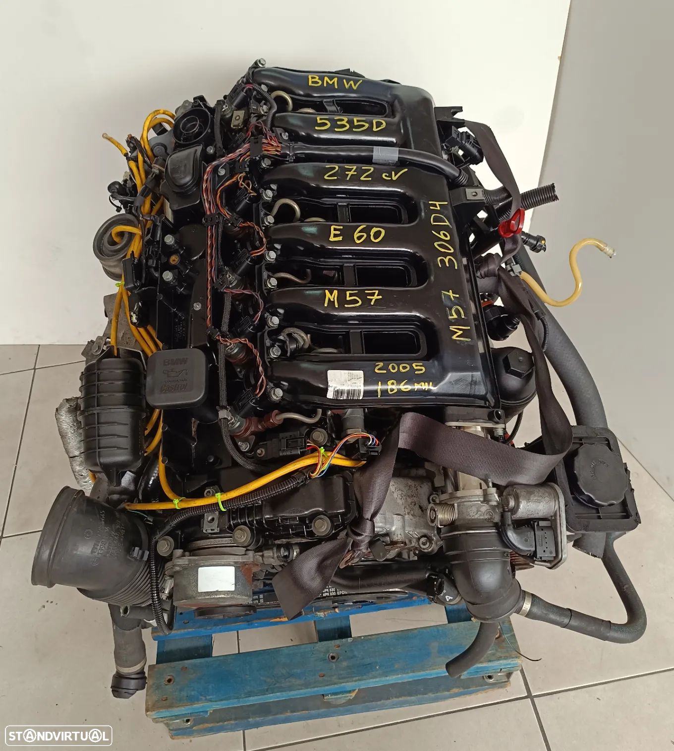 Motor Bmw 535D 272cv M57 bloco ferro E60 306D4  caixa automatica 6hp26 312NJ - 1
