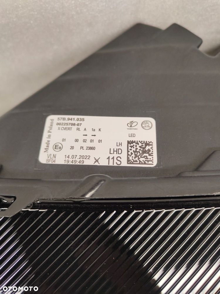 SKODA KAROQ LIFT FULL LED LAMPA LEWY PRZÓD 57B941035 - 6