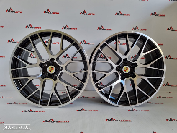 Jantes Porsche Macan RS Spyder Preto Polido 20