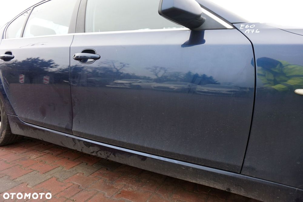 DRZWI PRZEDNIE PRAWE 5 E60 LIFT LCI SEDAN A76 BEZ LUSTERKA / TAPICERKI NIEBIESKI TIEFSEEBLAU BMW 2007-2010 - 3