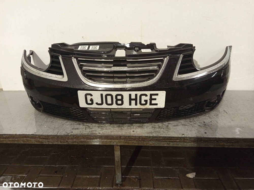 ^ ZDERZAK PRZÓD PRZEDNI DO SAAB 9-5 95 DRUGI LIFT 2 FL CZARNY SPRYSKIWACZE LAMP XENON HALOGENY - 1