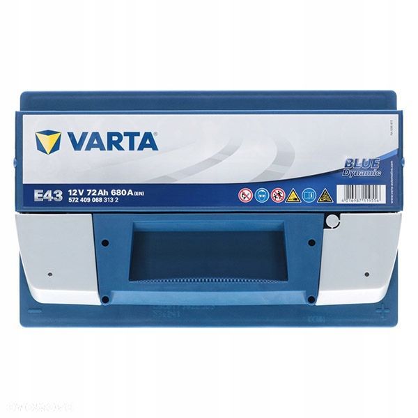 AKUMULATOR VARTA BLUE 72AH 680A E43 P - 4