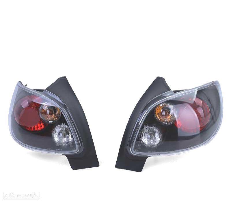 FAROLINS TRASEIROS PEUGEOT 206 98-09 VERMELHO PRETO - 1