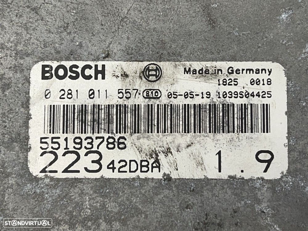 Centralina do motor FIAT DOBLO (223_) 1.9 JTD REF. 55193786 MOTOR 223B1000 - 3