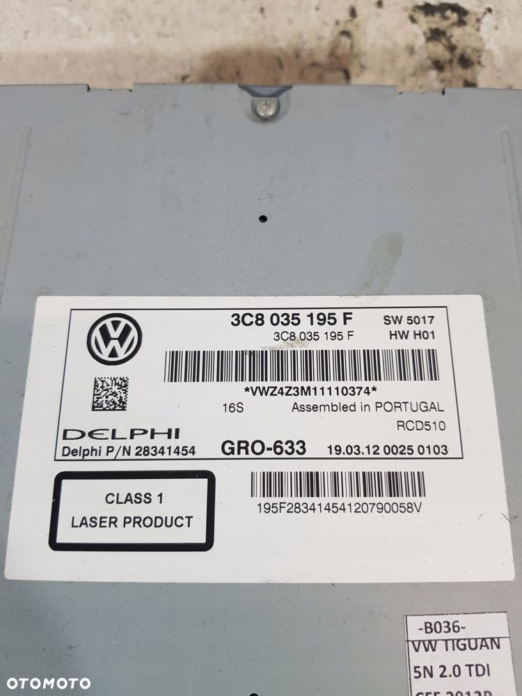 radio nawigacja 3c8035195f vw tiguan 5n skoda audi 2.0 tdi eu - 11