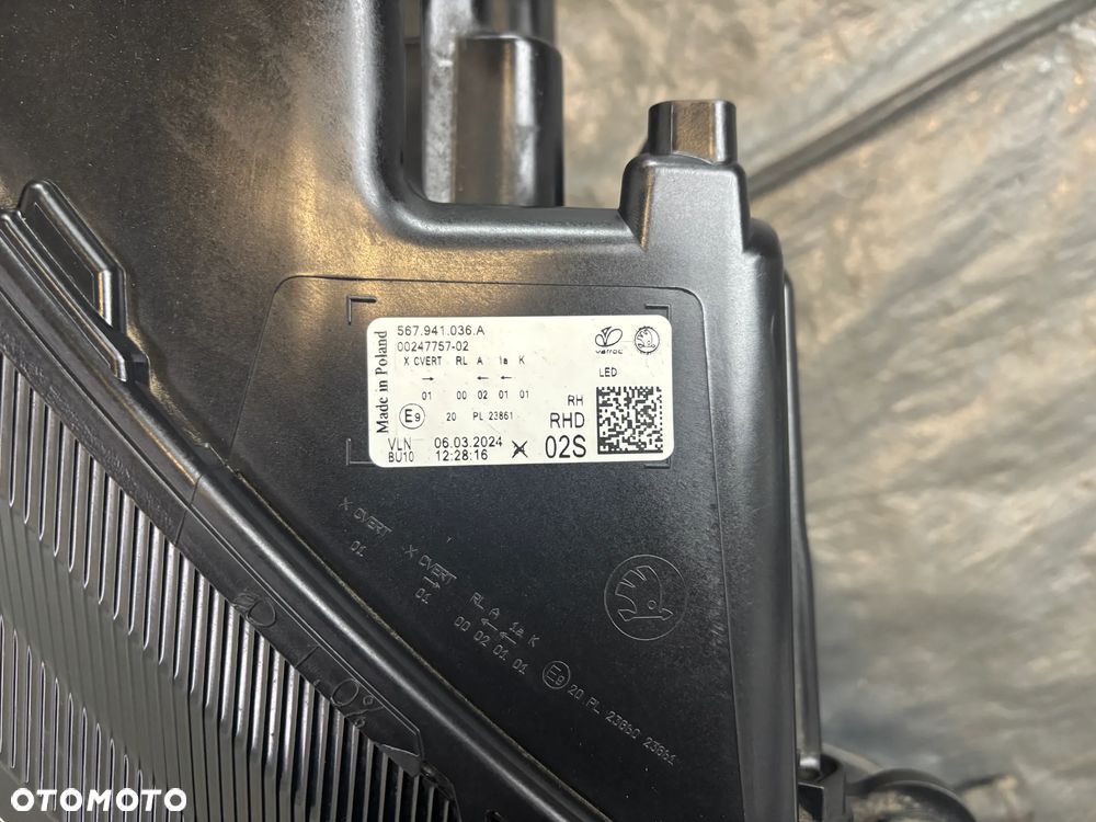 Skoda Kodiaq Lift lampa przód prawa lewa Crystal LED przetwornice 2024r 567941036A 567941035A - 4