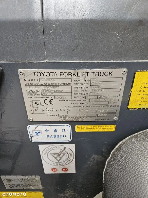 Toyota FORKLIFT TRUCK 6FBRE14 - 4