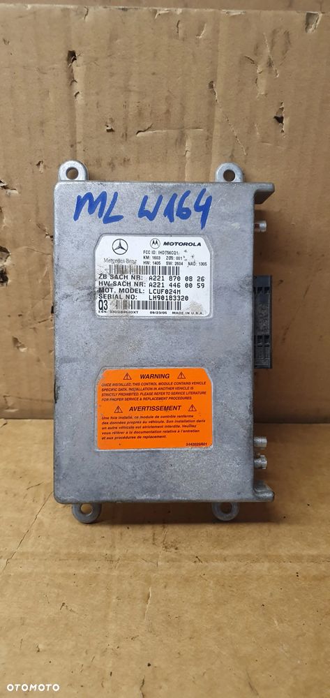 Moduł sterownik telefonu bluetooth Mercedes ML W164 A2218700826 A2214460059 - 1