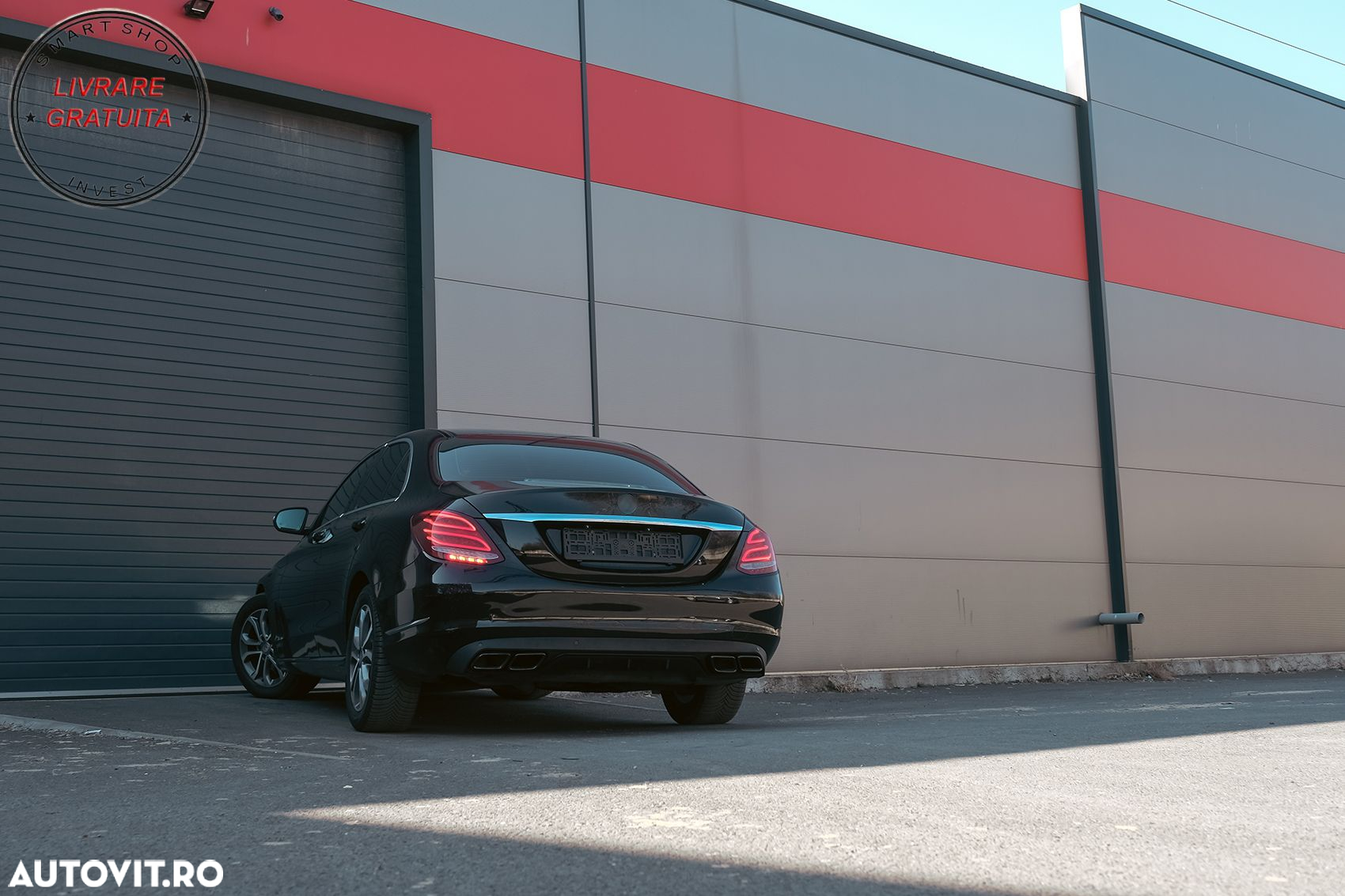 Difuzor Bara Spate Mercedes C-Class W205 S205 (2014-up) C63 Design pentru Bara Sta- livrare gratuita - 14