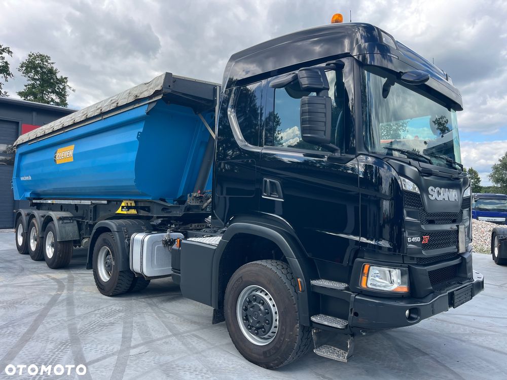 Scania G450 XT Nex Gen 4x4 stały napęd, skrzynia redukcyjna, biegi terenowe, kabina z łóżkiem, hydraulika do wywrotu, z Niemiec, opticruise ze sprzęgłem SCANIA 4x4 XT G450 ciągnik (nie Mercedes AROCS Volvo Man itp) - 4