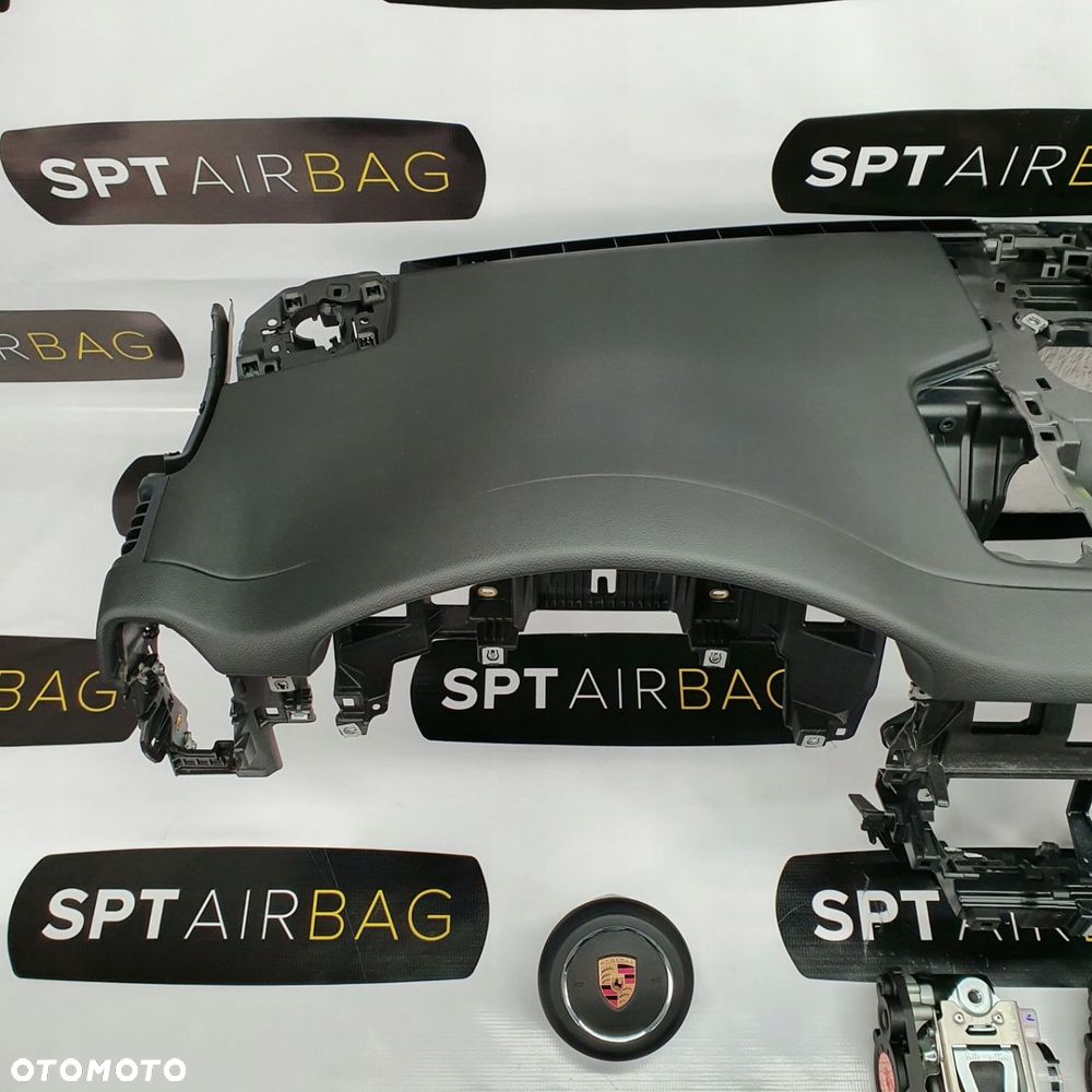 PORSCHA CAYENNE III 3 DESKA ROZDZIELCZA KONSOLA KOKPIT PULPIT PODUSZKI AIRBAG AIR BAG PASY KIT SET - 2