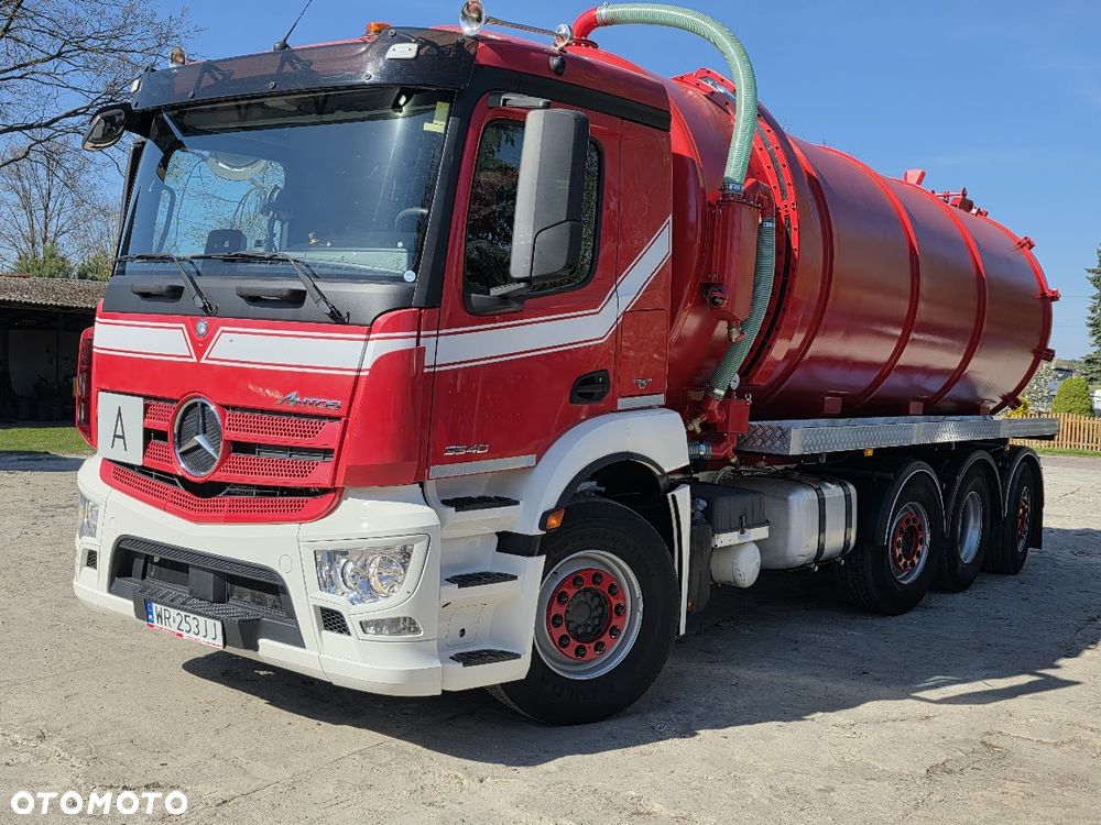 Mercedes-Benz ANTOS 3540 8x2 TYLKO 227 861 km ASENIZACYJNY SZAMBIARKA NOWA BECZKA 26m³ 1,2 i 4 OŚ SKRĘTNA POMPA JUROP RV-520 SPECJALNY - 26