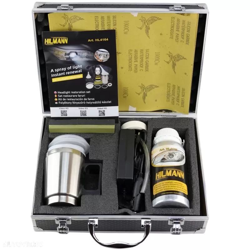 Kit polimerizare restaurare faruri auto cu polimer lichid 600 ml Nou - 2