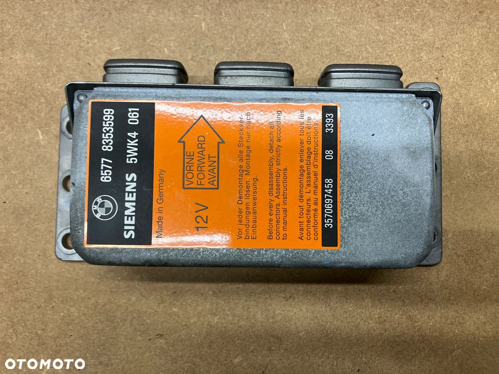 MODUŁ STEROWNIK PODUSZEK AIRBAG BMW E32 E31 E34 M60 V8 4.0 OEM 8353599 - 1