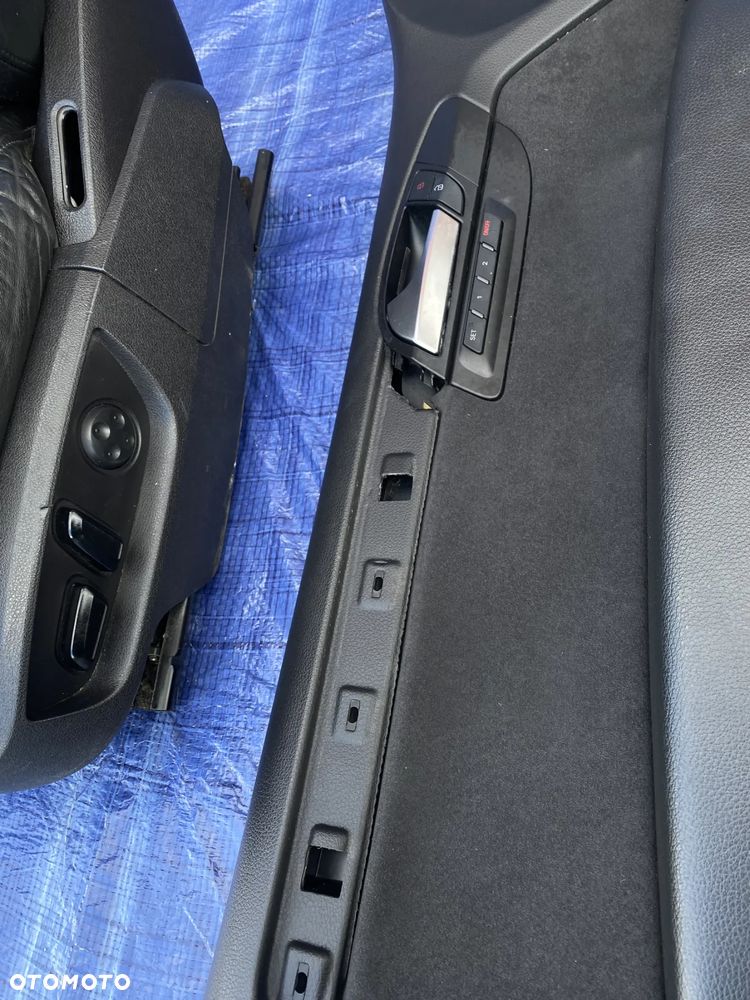 FOTEL FOTELE KANAPA BOCZKI PODŁOKIETNIK WNĘTRZE KOMPLET CZARNE SKÓRY ELEKTRYKA AUDI Q7 4L 2007 S-LINE  EUROPA - 11