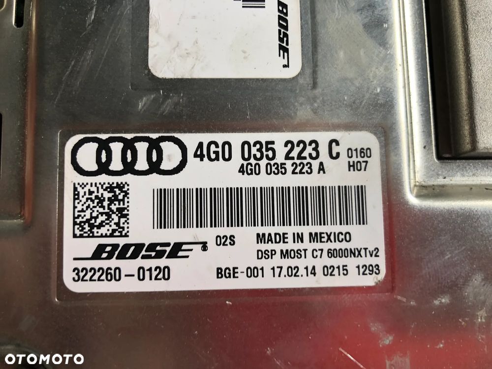 R26. Wzmacniacz BOSE 4G0035223C Audi A8 D4 A6 C7 - Gwarancja Wysyłka - 2