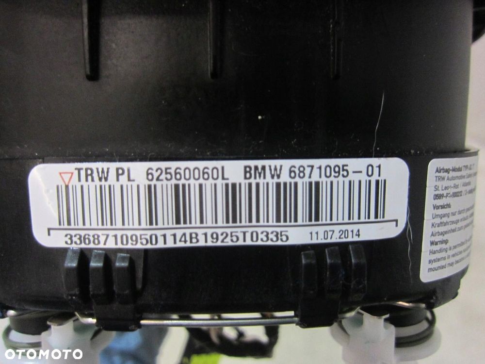 BMW F22 F30 F34 GT AIRBAG PODUSZKA KIEROWCY 6871095 USA 6857902 32306871095 - 6