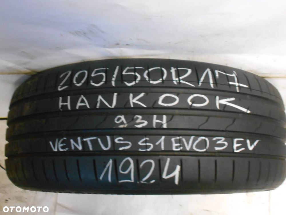 OPONA POJEDYNKA 205/50R17 HANKOOK VENTUS S1 EVO 3 EV DOT 1924 7.2MM - 1