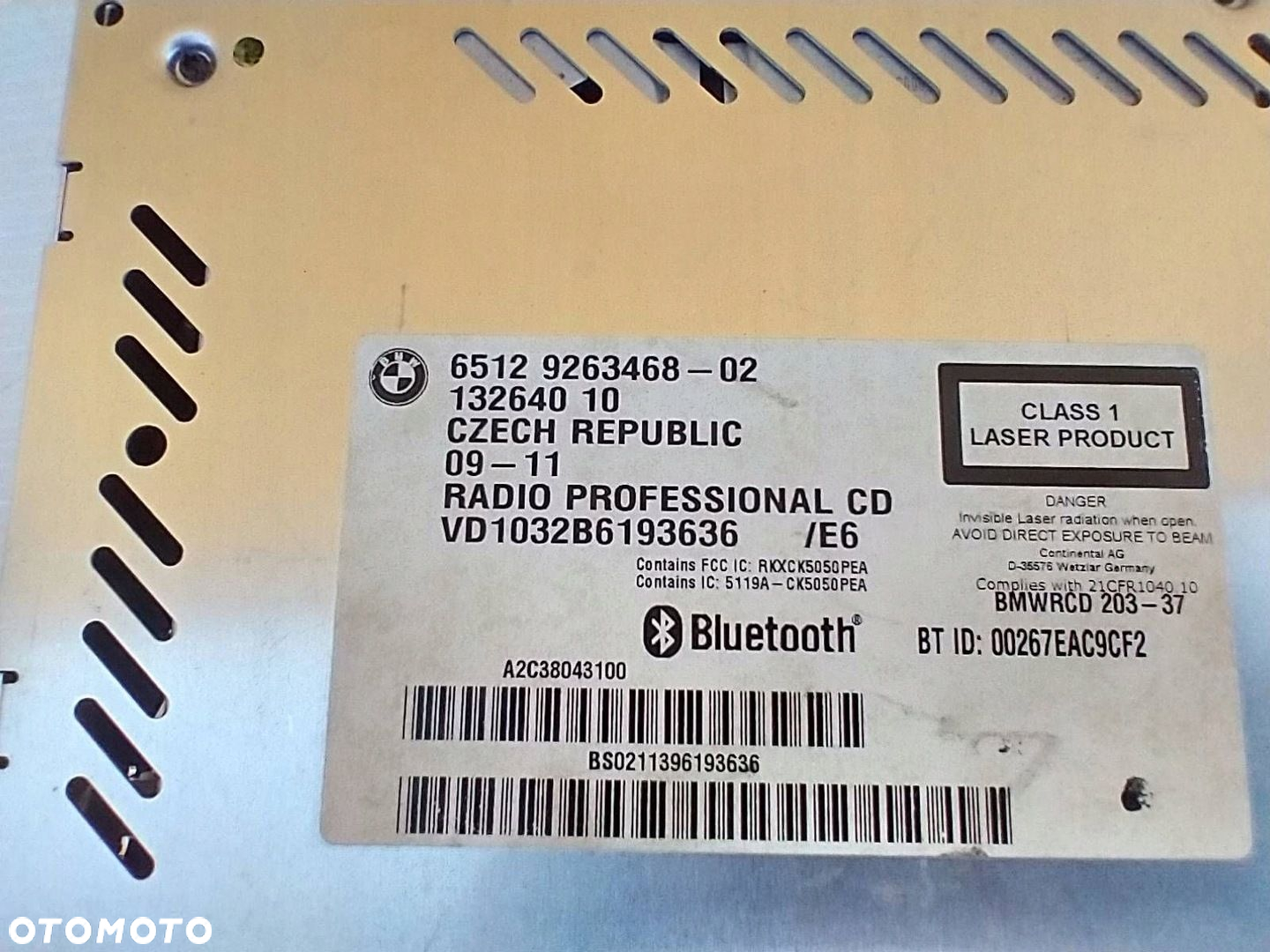 BMW X1 E84 E87 Z4 E89 E90 E91 RADIO CD RADIOODTWARZACZ PROFESSIONAL 9263468 - 13