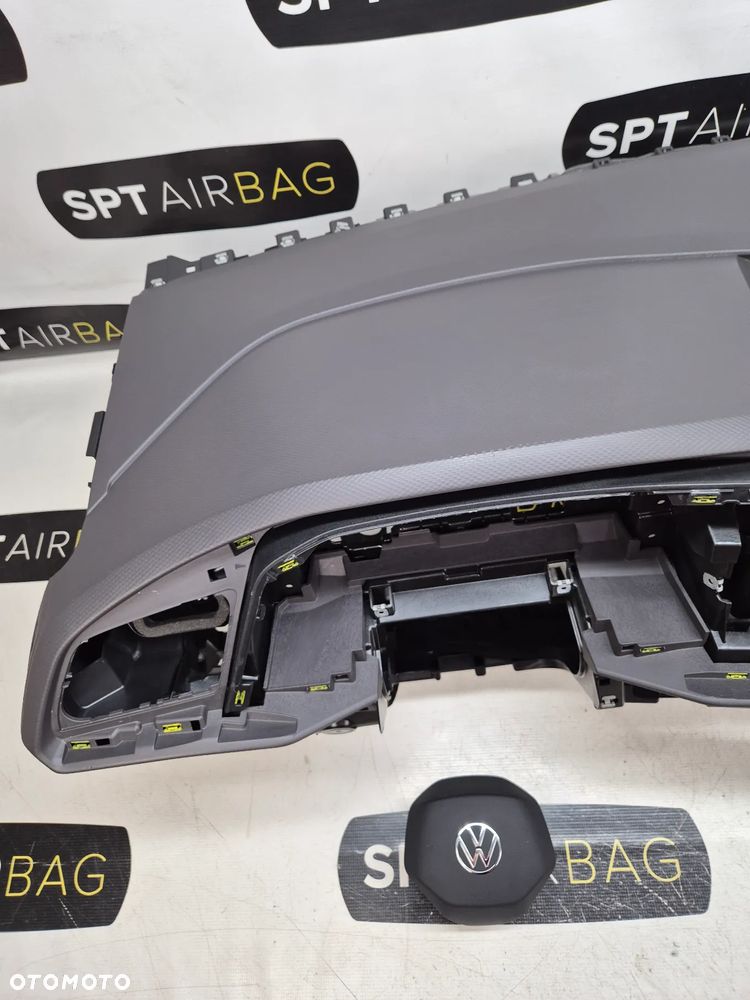 VW T7 DESKA ROZDZIELCZA KONSOLA KOKPIT PULPIT PODUSZKI AIRBAG AIR BAG PASY KIT SET - 2