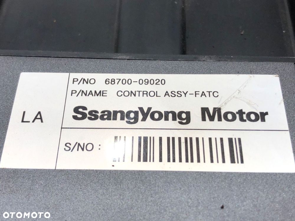 PANEL STEROWANIA NAWIEWU  SSANGYONG KYRON 2005 - 2022 2.0 Xdi 4x4 104 kW [141 KM] olej napędowy - 4