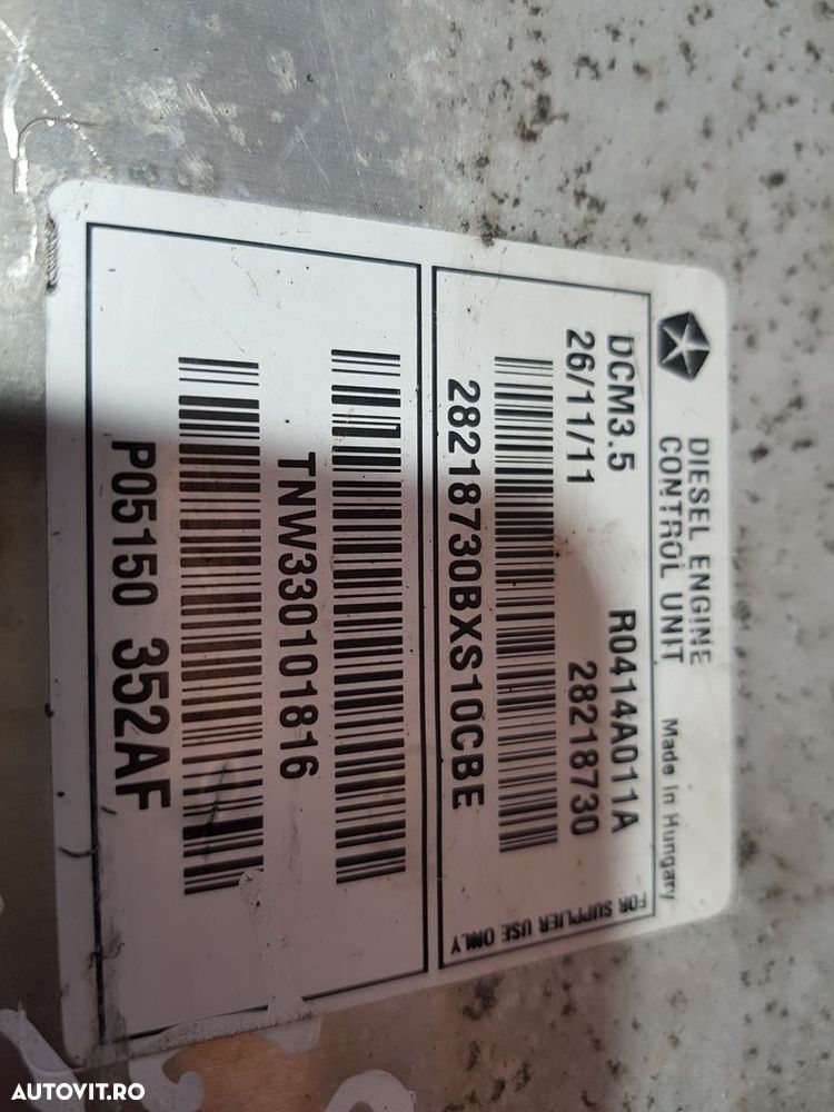 Calculator motor Jeep Compass 2.2 CRD 2011 - 2015 163CP Manuala ENE Euro5 (482) R0414A011A - 2