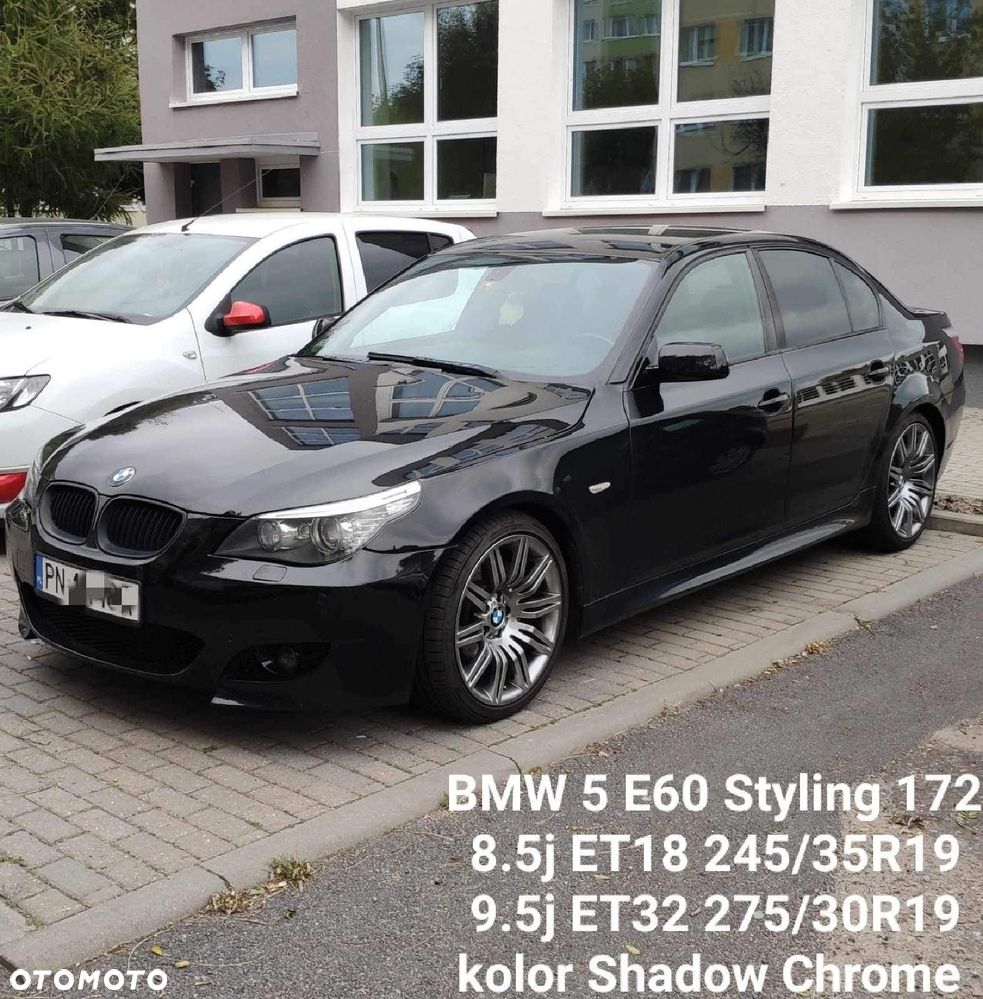 Oryginalne felgi BMW E60 19 grafit Shadow Chrome Styling 172 8.5j ET18 9.5j ET32 F01 E61 E65 dwie szerokości - 8