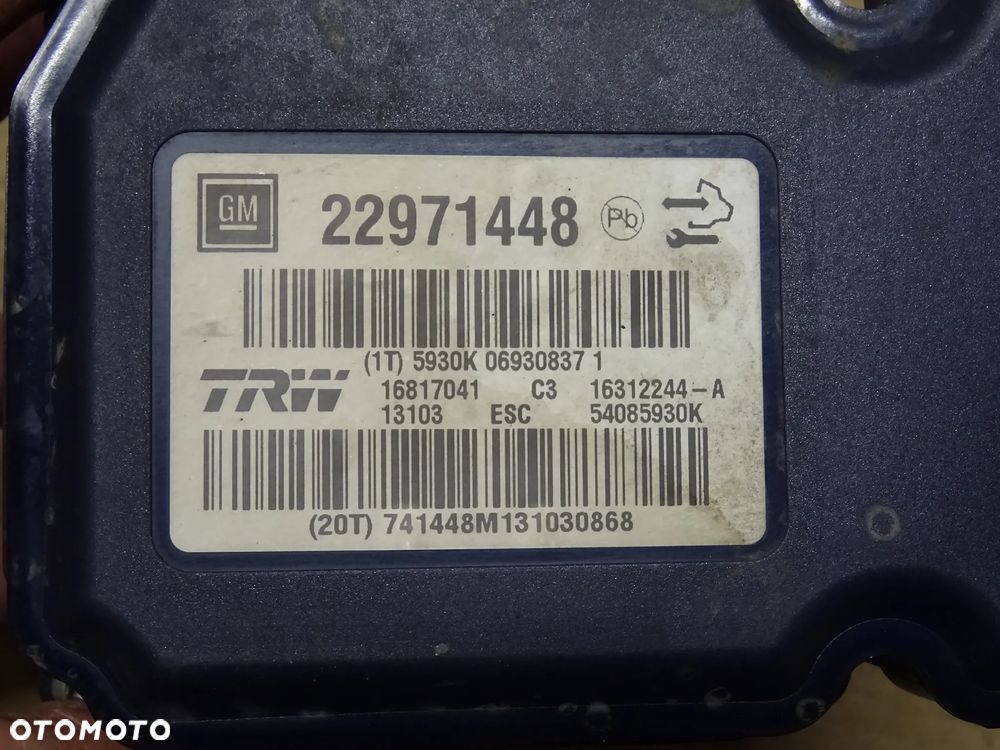 OPEL INSIGNIA A POMPA STEROWNIK ABS ESP TC pin carpass sps programowanie montaż - 8