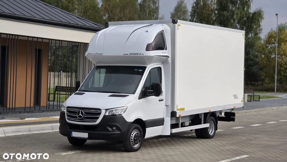 Mercedes-Benz SPRINTER 519 CDI 907❗❗3.0 190 KM / FULL OPCJA / AUTOMAT 9G-TRONIC / FULL LED / KONTENER 10EP  / PLANDEKA 10EP / DRZWI Z TYŁU / BLIŹNIAKI / XENON / RAMA / ZABUDOWA JEGGER / PODUSZKI PNEUMATYCZNE / SYPIALKA / SALON POLSKA ❗❗ - 9