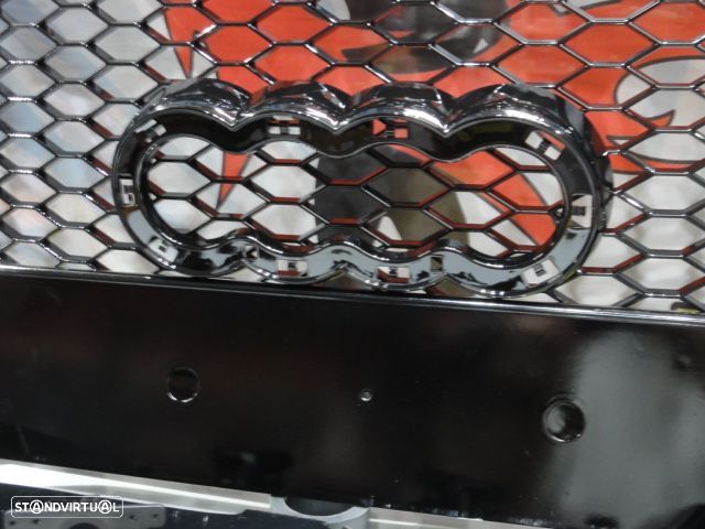 Grelha frontal AUDI A4/S4 B8 11-15 RS4 look com suporte para símbolo em preto brilhante - 12