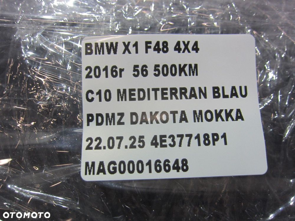BMW X1 F48 WYCIERACZKI GUMOWE DYWANIKI CZARNE KOMPLET ŁADNE MATA BAGAŻNIKA - 9