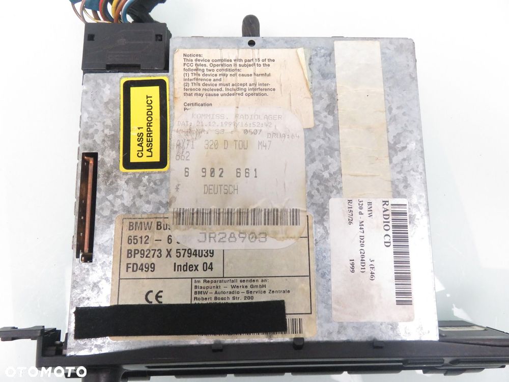 RADIO BMW E46 6902661 7649273 - 6