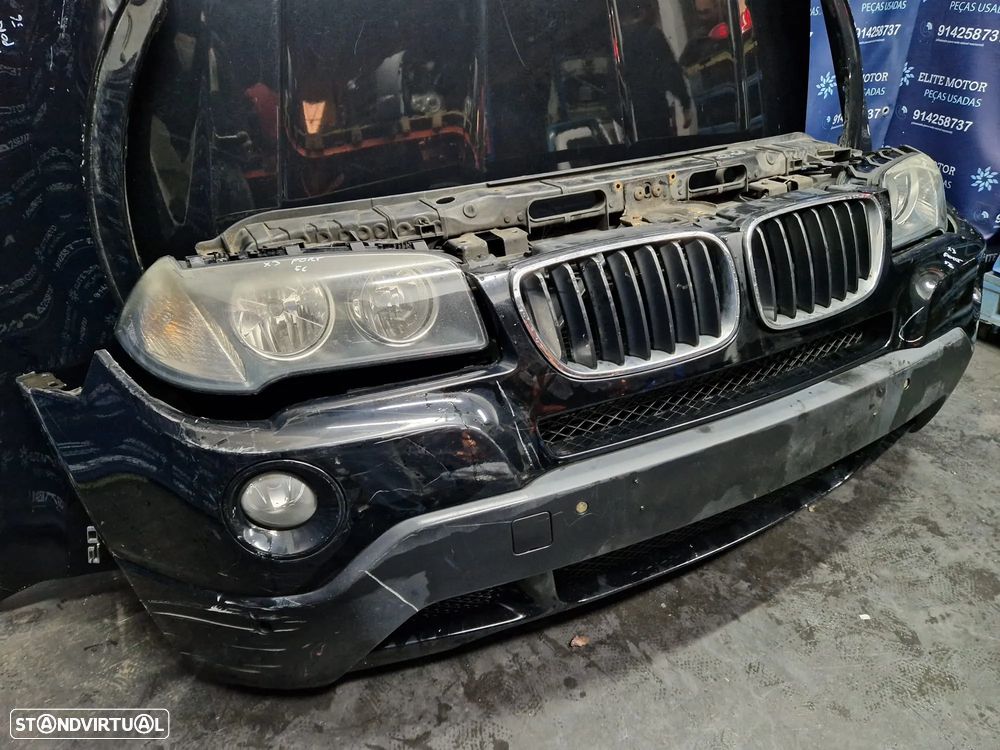 Frente completa usada BMW X3 E83 LCI 2.0D capot parachoques oticas guarda lamas radiador - 5