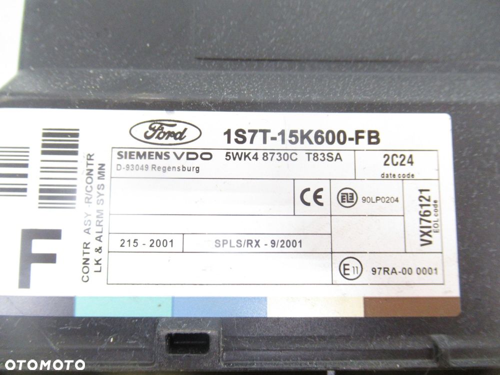 STACYJKA STEROWNIK FORD FOCUS MK1 I 1.6 1M5F12A650BD 1S7T15K600FB 5WK48730C - 8