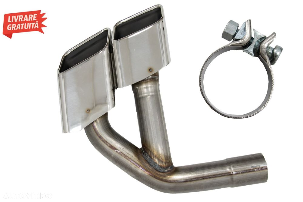 Ornamente toba Audi Q7 4M (2015-2019) SQ7 Design Chrome doar pentru Benzina- livrare gratuita - 7