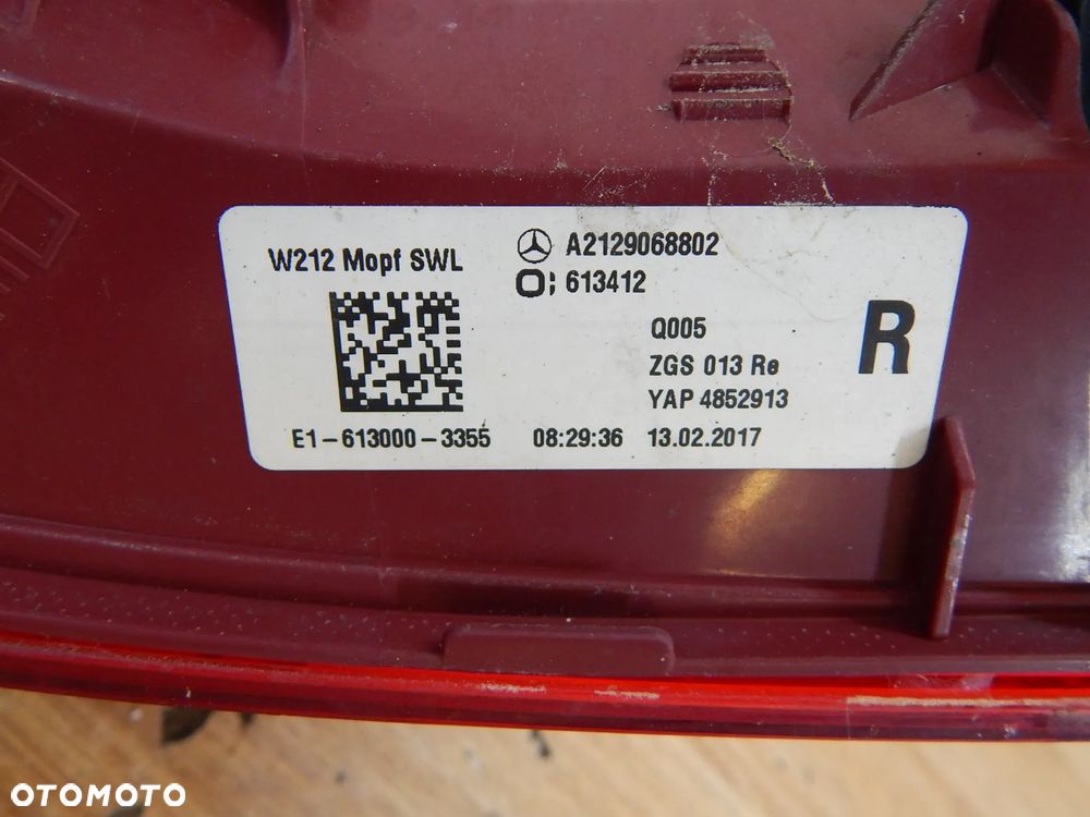 Lampa prawy tył LED Mercedes E klasa 212 W212 Lift 12-16 Sedan Łuków części - 3