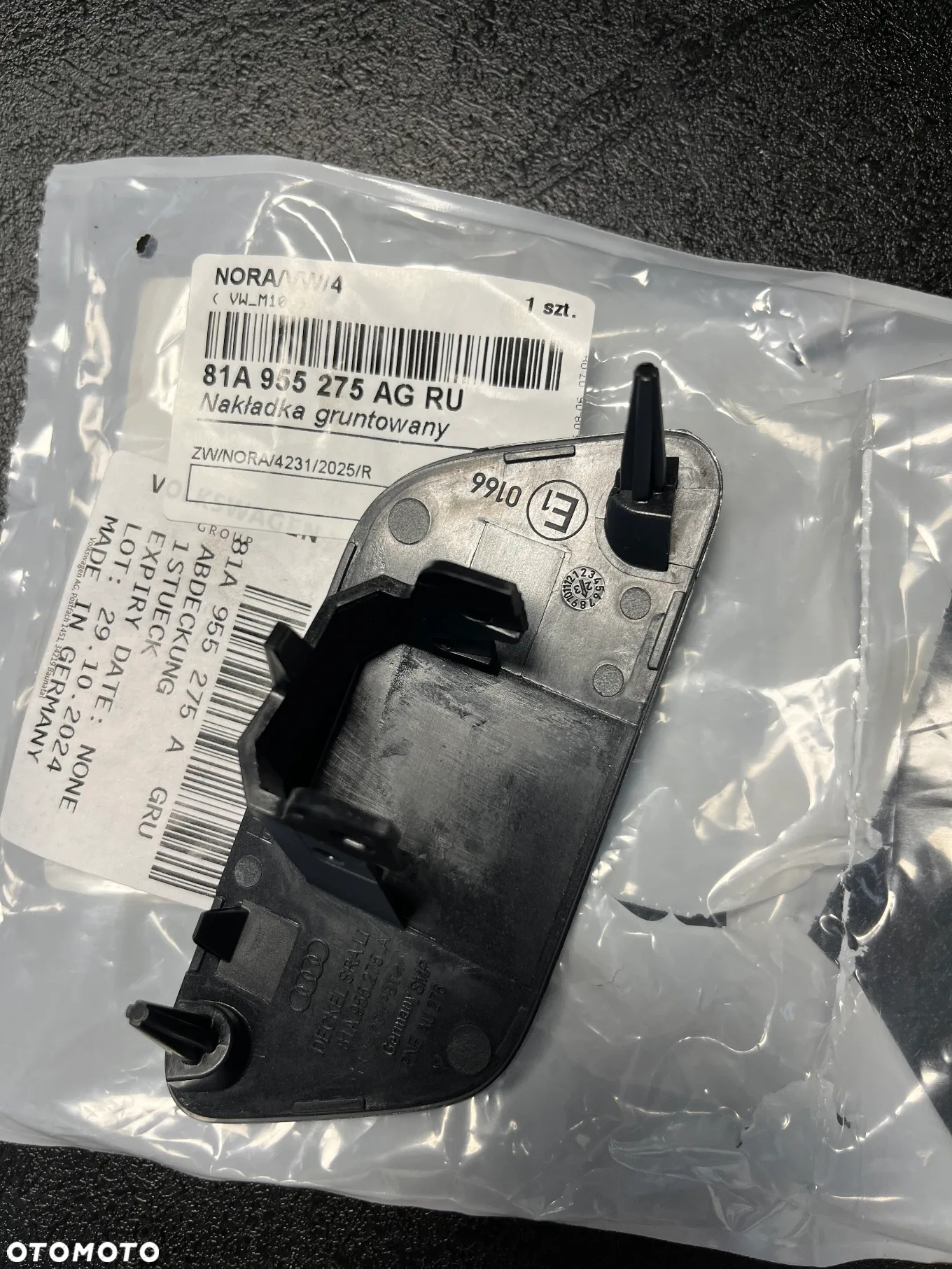 NAKŁADKA ZAŚLEPKA SPRYSKIWACZY LAMP LEWA AUDI Q281A955275A  ORYGINAŁ NOWA - 2