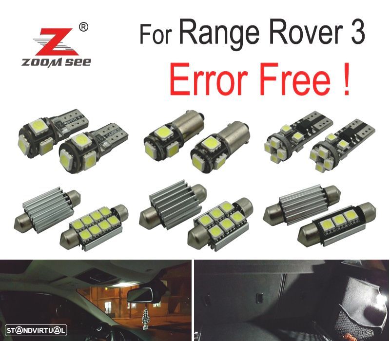 KIT COMPLETO 23 LAMPADAS LED INTERIOR LAND ROVER 3 02-05 - 1